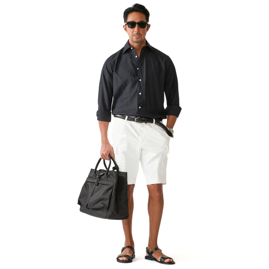 NEWPORT コットンストレッチ スリムカーゴ ショーツ ホワイト