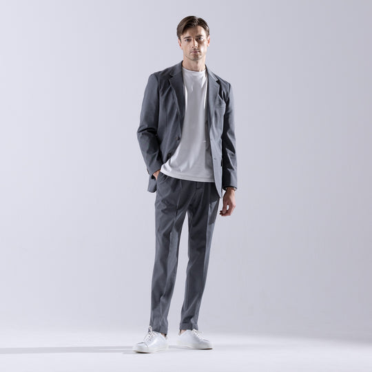 TTM02（ダブルティエム02） シングル2Bトラベルジャケット グレー