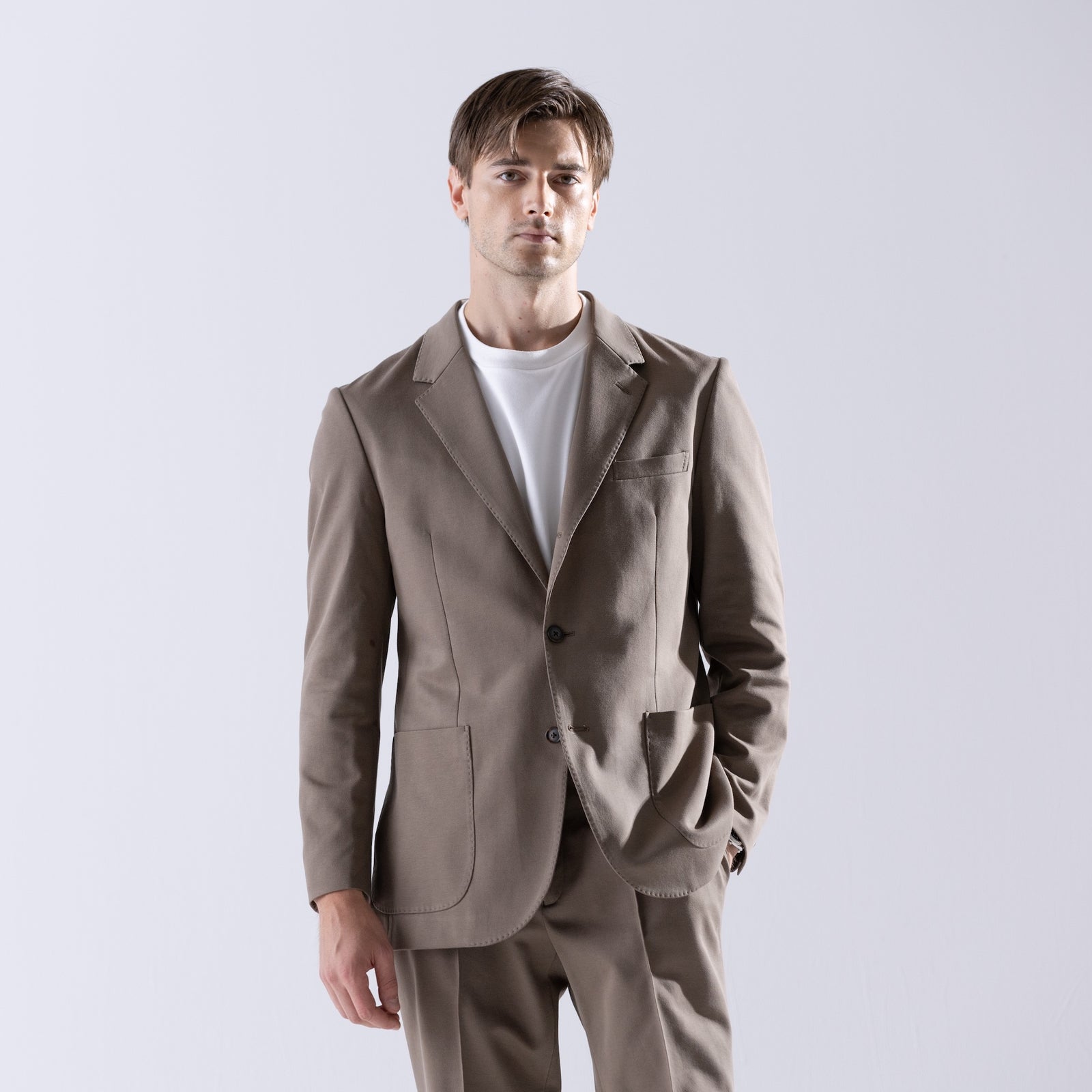 TTM01（ダブルティエム01）シングル3Bトラベルジャケット モカ