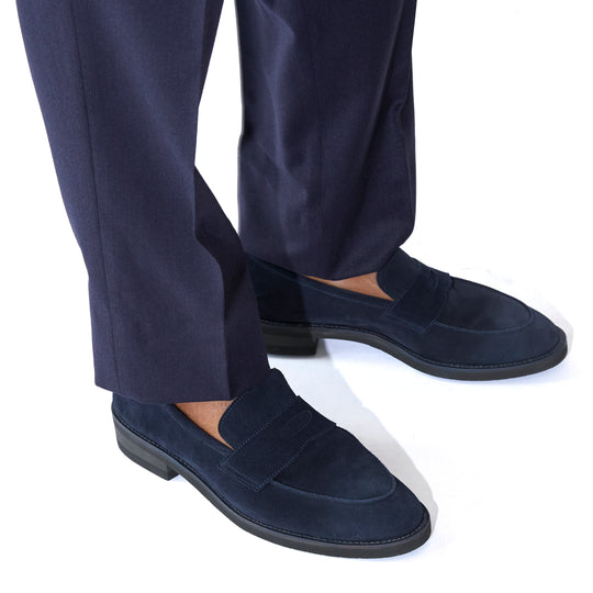 干場別注【ふにゃ男シリーズ】  アンライニング ローファー チャールズＦステッド Dark Baltic(Ｄ.NAVY)×BLACK SOLE