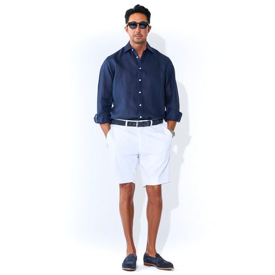 カーフスエードベルト ネイビー