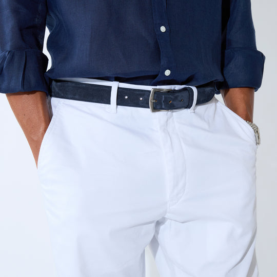 カーフスエードベルト ネイビー