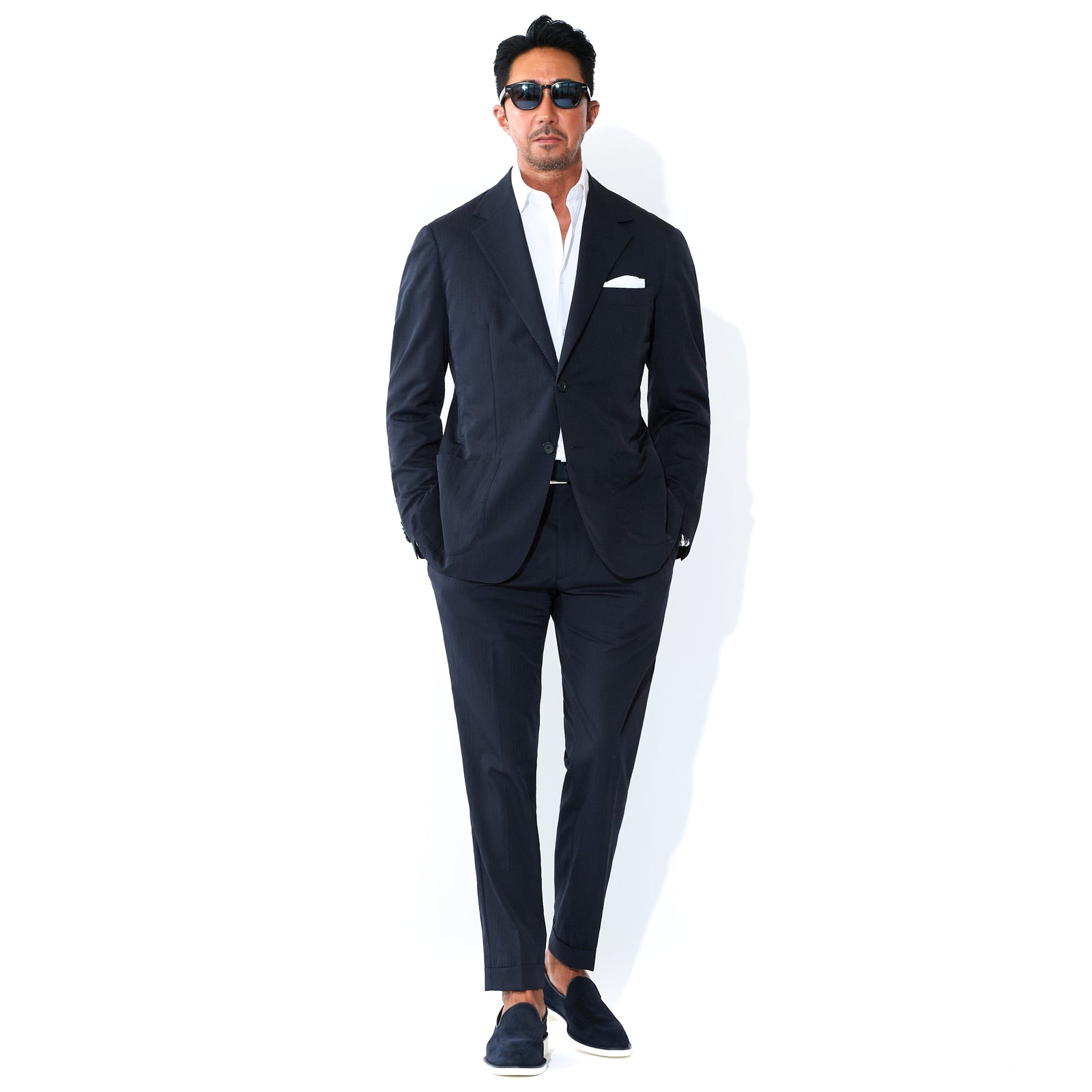 K-3B EXECUTIVE エアリー テーラードドレスパンツ 179_AR ミッドナイト