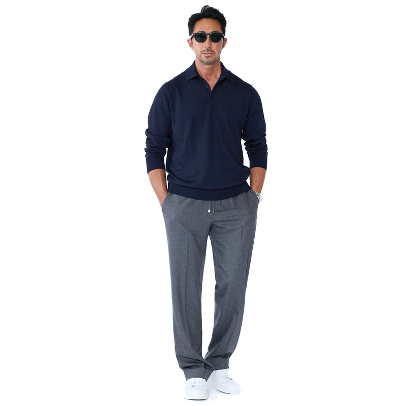 干場別注モデル】H LUCANO ウールカシミヤストレッチ リラックス