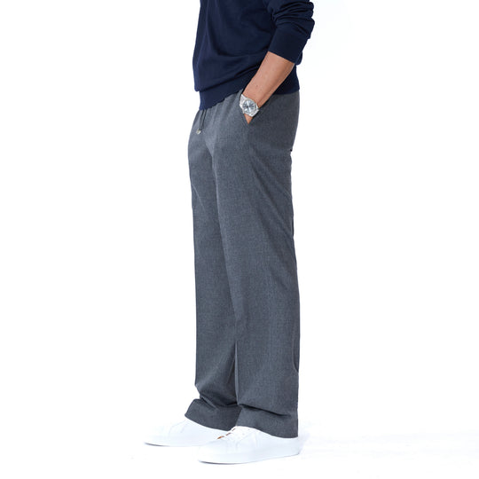 【干場別注モデル】H LUCANO ウールカシミヤストレッチ リラックスストレートパンツ FA1244X グレー