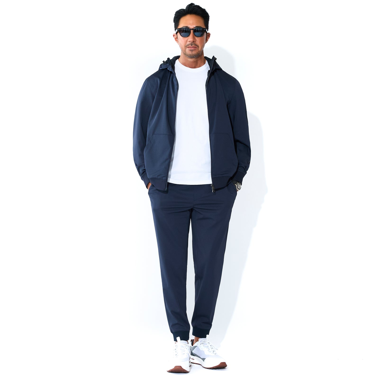 マットツイスト ジップアップ フーディー ネイビー – MINIMAL WARDROBE