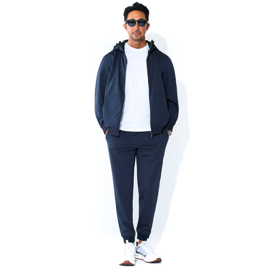 マットツイスト ジップアップ フーディー ネイビー