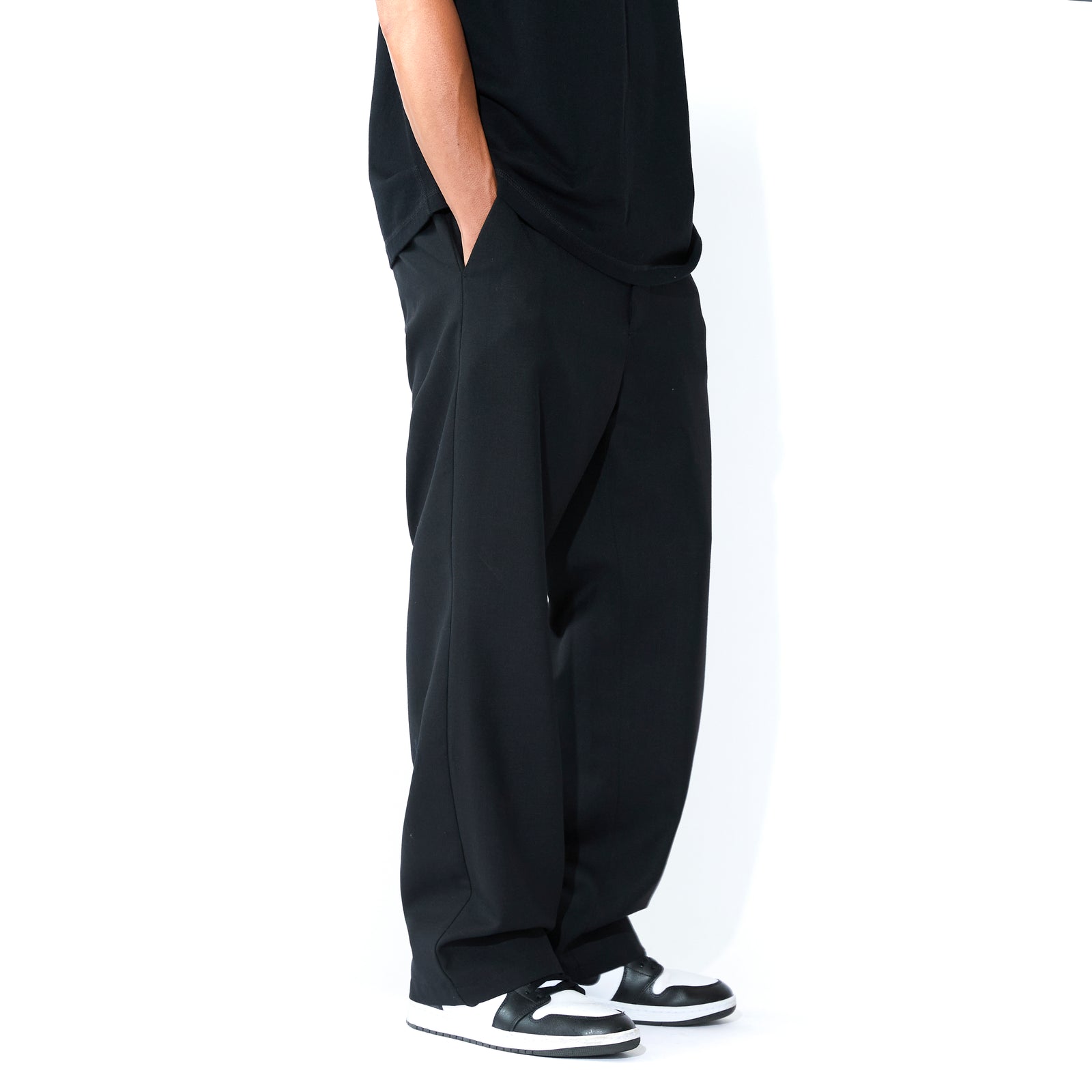 FPT-04 ウール ワイドパンツ BLACK ブラック – MINIMAL WARDROBE