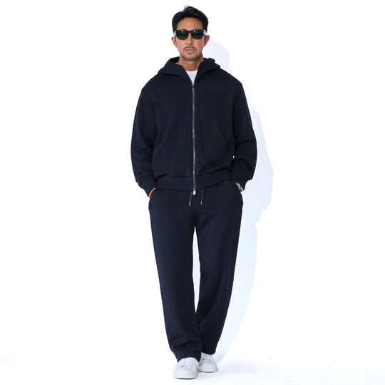 【干場義雅×菅原靴店別注モデル】パンツ メンズ スウェット コットン 裏毛 ウールカシミヤ ウエストゴム ドローコード MCKA1137103271 ZORN DARK NAVY