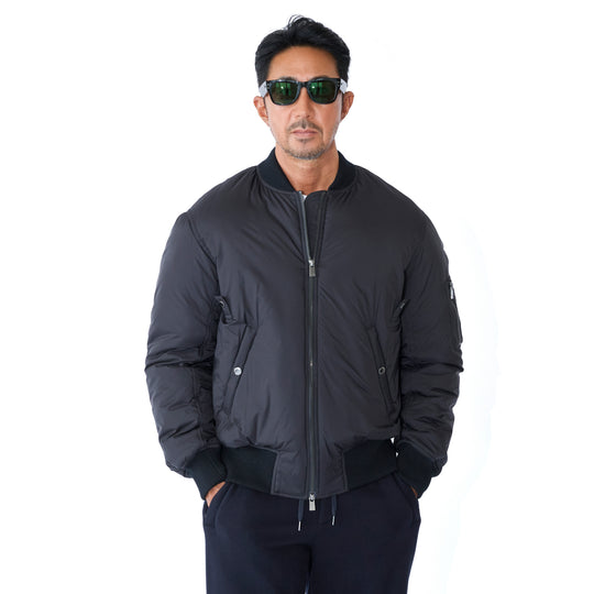 　【干場義雅×菅原靴店 完全別注モデル】MA-1 ダウンブルゾン マットナイロン CROCE BLACK