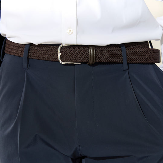 【干場自腹買い】ゴムメッシュベルト ブラウン