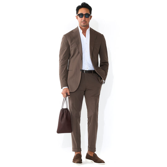 【干場別注】Coulisse 巾着袋 サドルレザー ブラウン