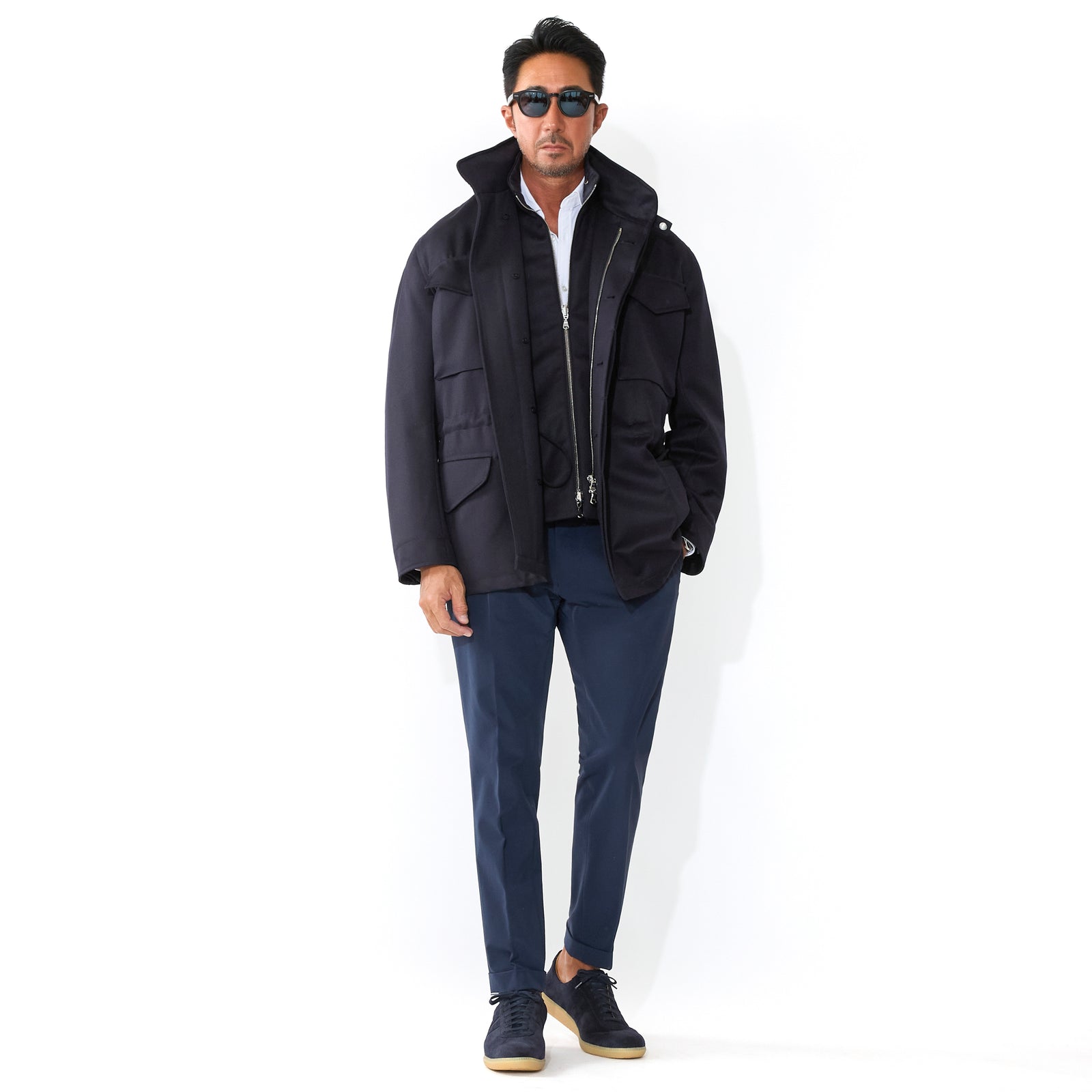【Navy】Whiteley&Green×干場コラボ Cavalry Twill Meltham II, Cavalry Twill Navy – MINIMAL WARDROBE