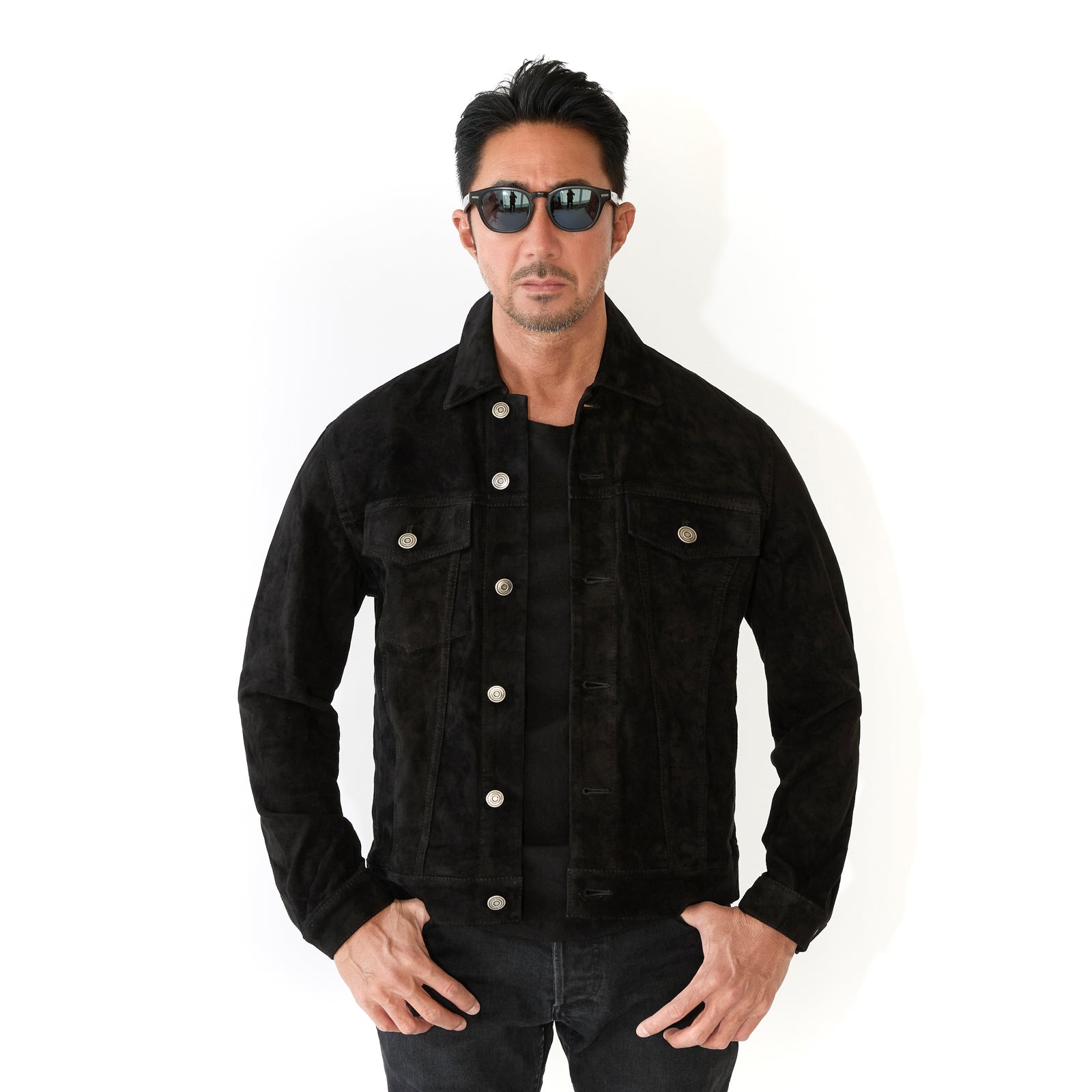 干場別注 トラッカーストレッチジャケット NERO – MINIMAL WARDROBE