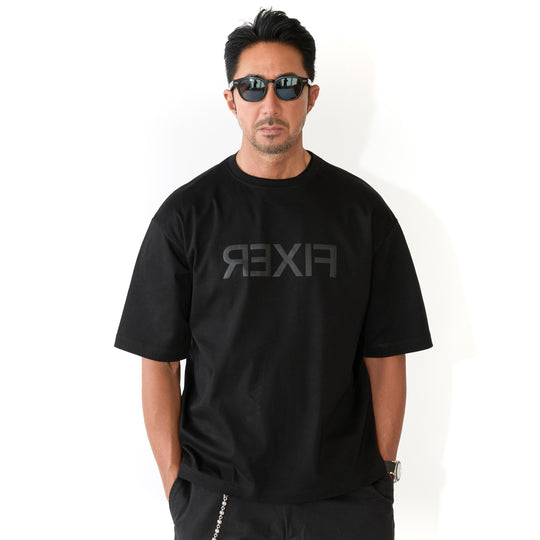 FTS-16 Reverse Print Oversized T-shirt ALLBLACK