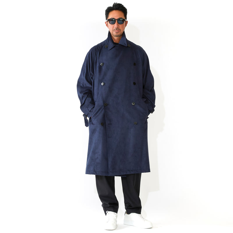 トレンチコート フェイクスエード ネイビー – MINIMAL WARDROBE
