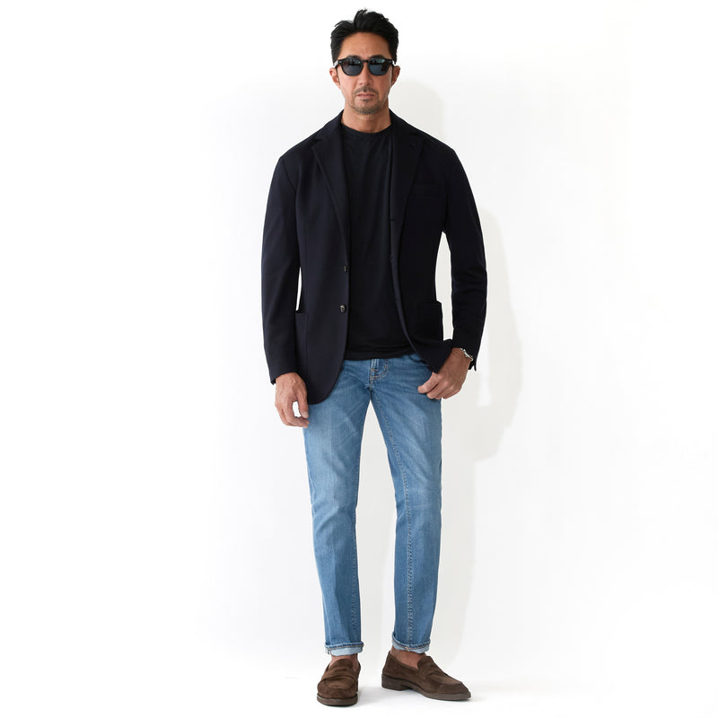 26SS RIBOT コットン ストレッチ スリム デニムパンツ インディゴ