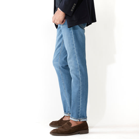 26SS RIBOT コットン ストレッチ スリム デニムパンツ インディゴ