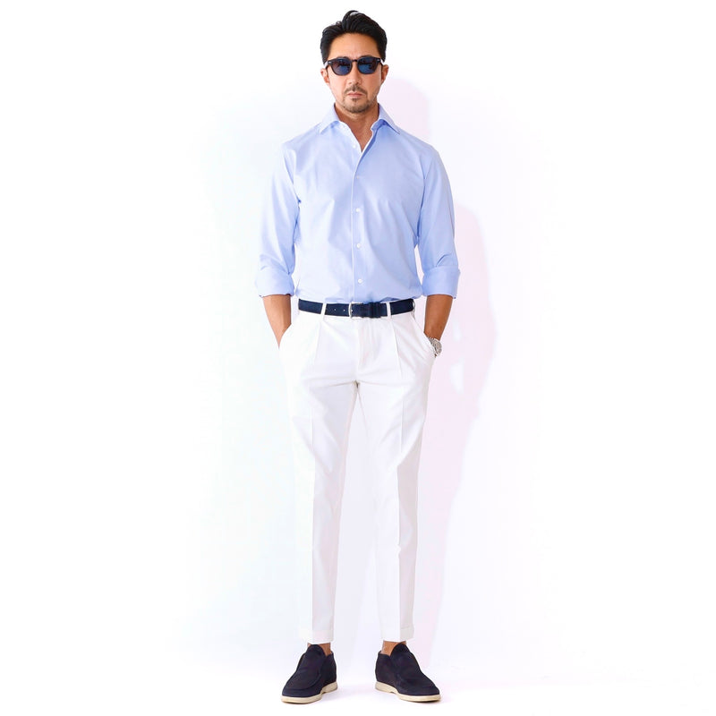 干場義雅×DRESSTERIOR】コットントラウザーズ ホワイト – MINIMAL WARDROBE 干場義雅×DRESSTERIOR】コットントラウザーズ ホワイト – MINIMAL WARDROBE