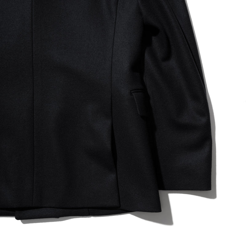 Optima 16.5 Merino Wool Jersey<br>ダブル6Bテーラードジャケット ブラック