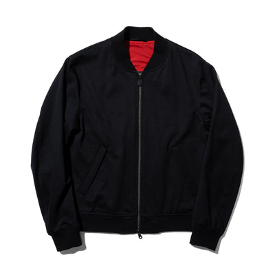 Duplex Wool Jersey トラベルMA-1 ブラック