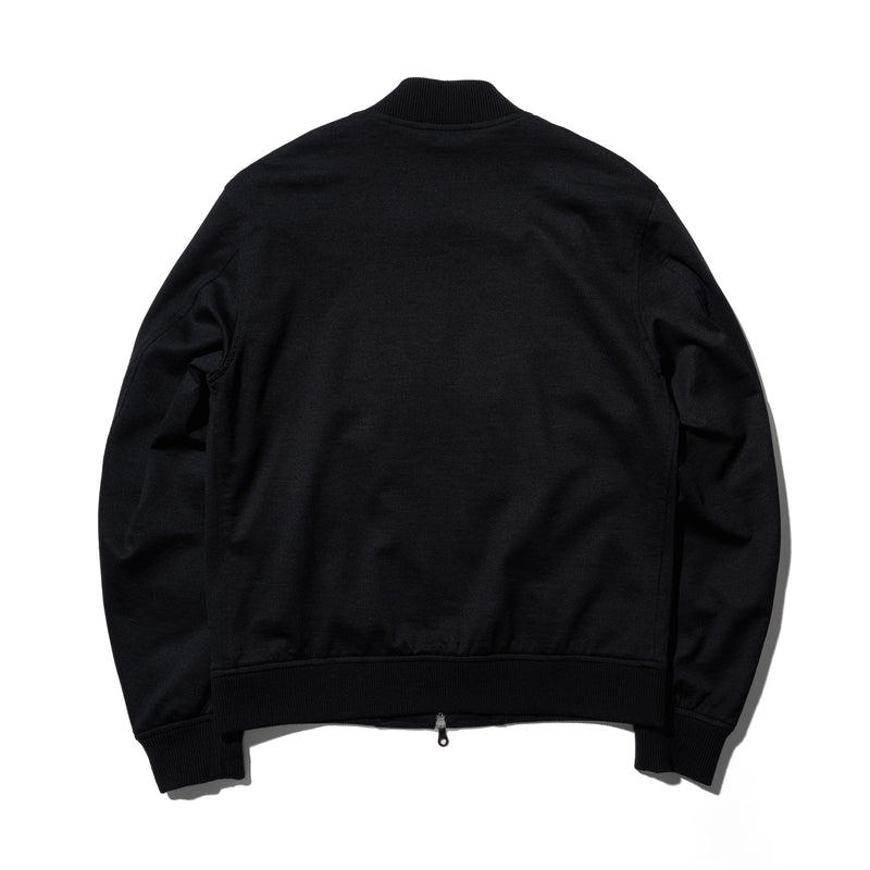 【秋冬新素材】 Duplex Wool Jersey トラベルMA-1 ブラック