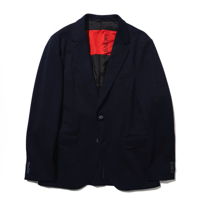 Duplex Wool Jersey シングル２Bノッチド トラベルジャケット コスモネイビー