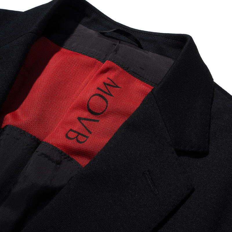 【秋冬新素材】<br>Duplex Wool Jersey シングル２Bノッチド トラベルジャケット ブラック