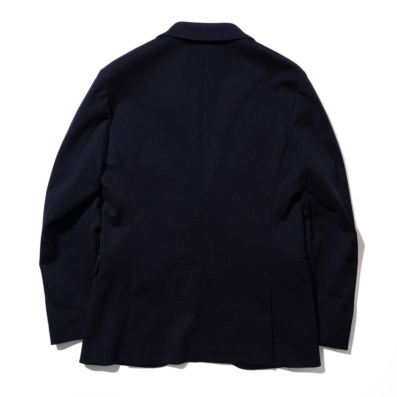 【秋冬素材】 Duplex Wool Jersey シングル２Bノッチド トラベルジャケット コスモネイビー