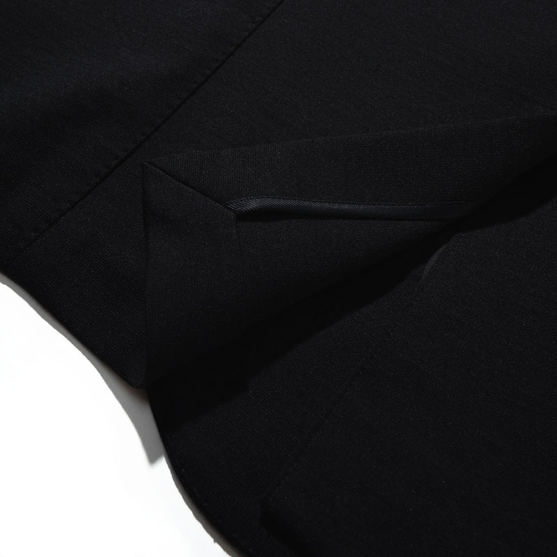 【秋冬新素材】<br>Duplex Wool Jersey シングル２Bノッチド トラベルジャケット ブラック