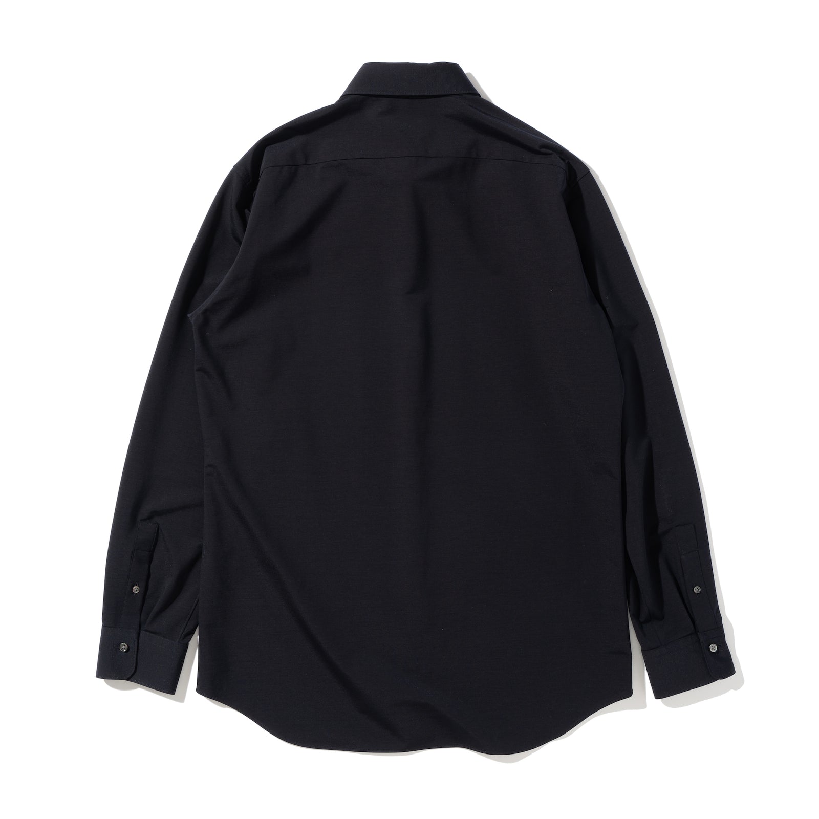 Super Sapphire Cotton Jersey セミワイドカラー テーラードシャツ