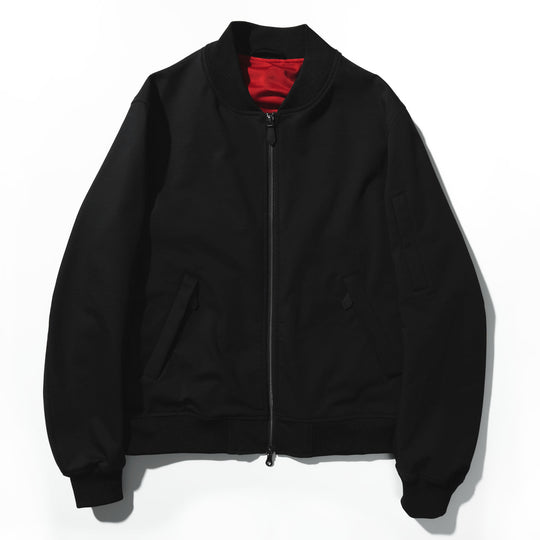 【新素材】Duplex Cotton Jersey<br>トラベルMA-1 ブラック