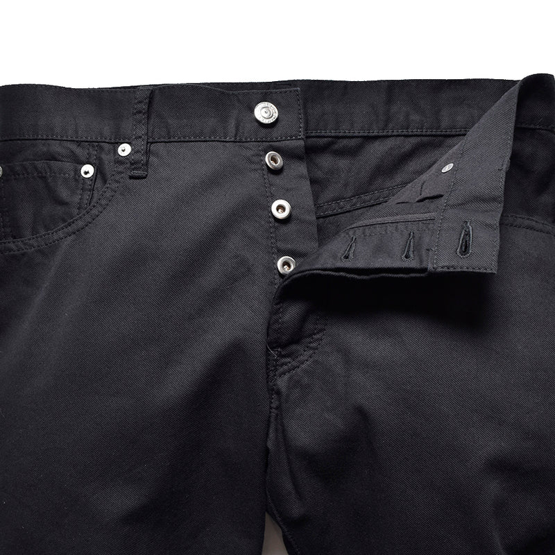 【MMW限定販売】Pontoglio Cotton Cashmere STR Twill N.Slim Tapered 5pocket ブラック