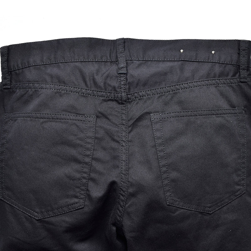 【MMW限定販売】Pontoglio Cotton Cashmere STR Twill N.Slim Tapered 5pocket ブラック