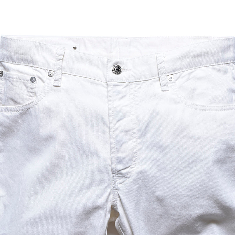 【MMW限定販売】Pontoglio Cotton Cashmere STR Twill N.Slim Tapered 5pocket ホワイト