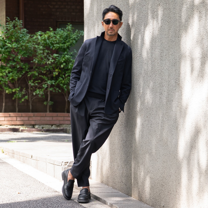【干場別注】ドビージャージ ジャケット ネイビー