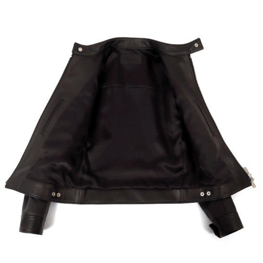 F0 RACING シングルライダース カウレザー × パイソン ブラック