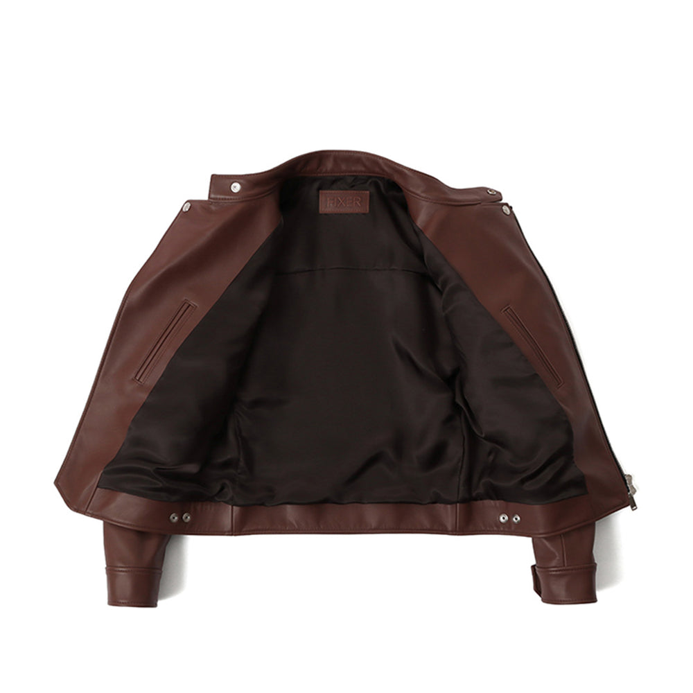 F7 セミダブルライダース カウレザー ブラウン – MINIMAL WARDROBE