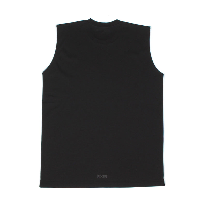 【干場愛用】<br>リバースプリント ノースリーブ Tシャツ ALLBLACK