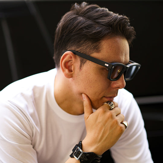 FIXER × CASABLANCA SUBPOP サングラス MATTE BLACK / LIGHT GRAY LENS