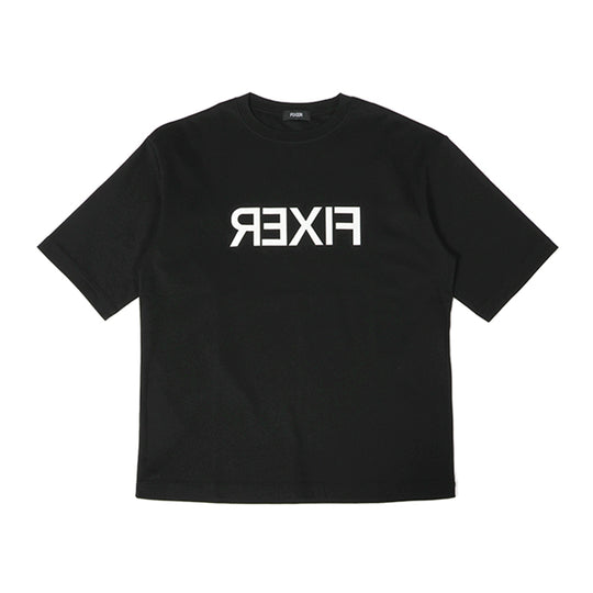 FTS-16 Reverse Print Oversized T-shirt BLACK