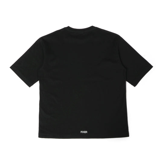 FTS-16 Reverse Print Oversized T-shirt BLACK
