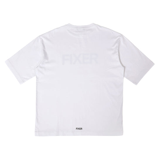 FTS-16 Reverse Print Oversized T-shirt WHITE