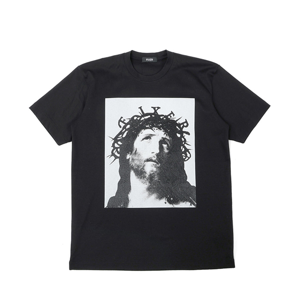 FTS-17 JESUS Print T-shirt BLACK – MINIMAL WARDROBE