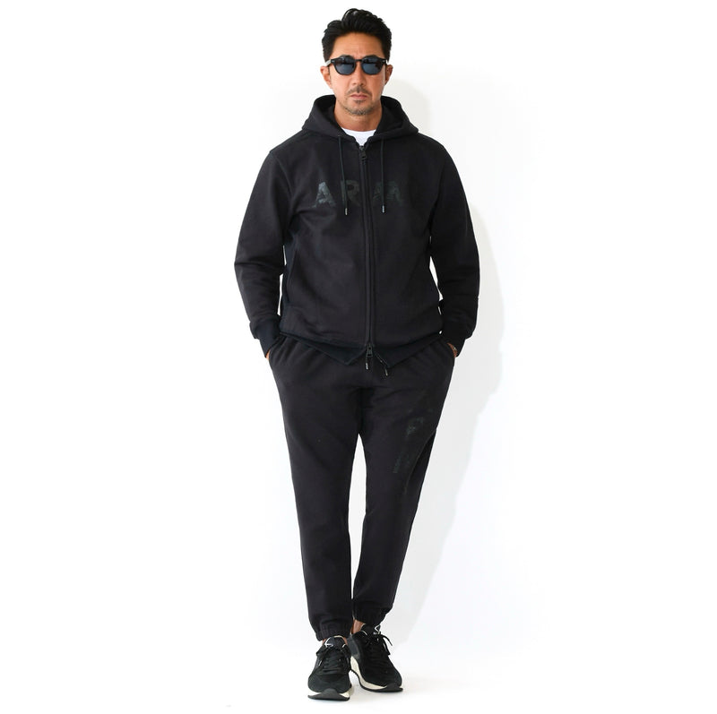 第26弾 VINTAGE LOGO ARMY SWEAT ZIP PARKA ブラック×ブラック