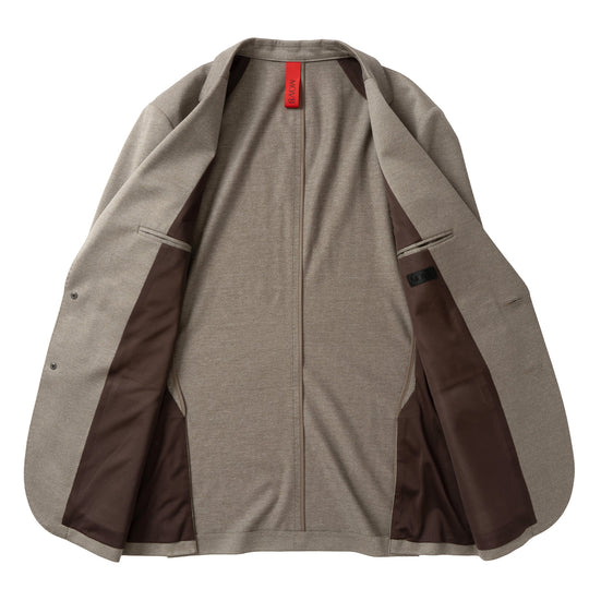 Anti-Wrinkle Jersey シングル2Bジャケット モカ