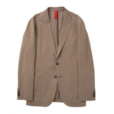 Air-Dense Cotton Jersey シングル2Bジャケット モカ