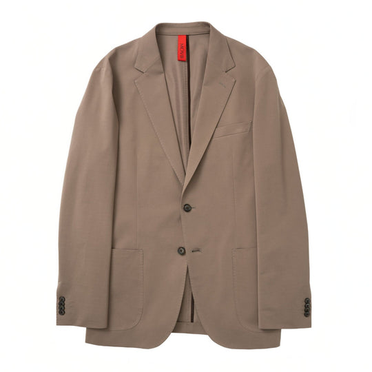 Air-Dense Cotton Jersey シングル2Bジャケット モカ