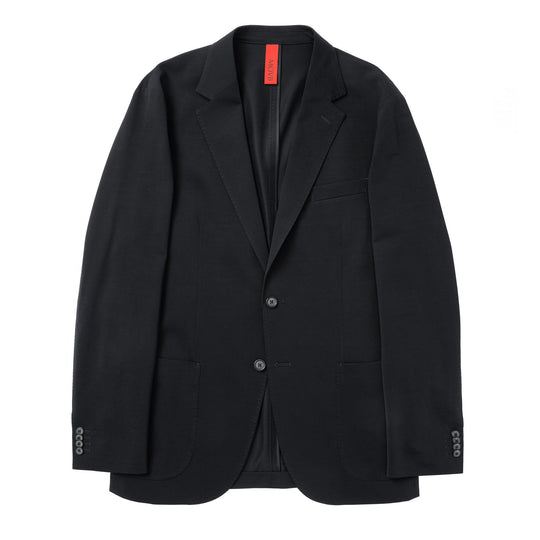 Air-Dense Cotton Jersey シングル2Bジャケット ブラック