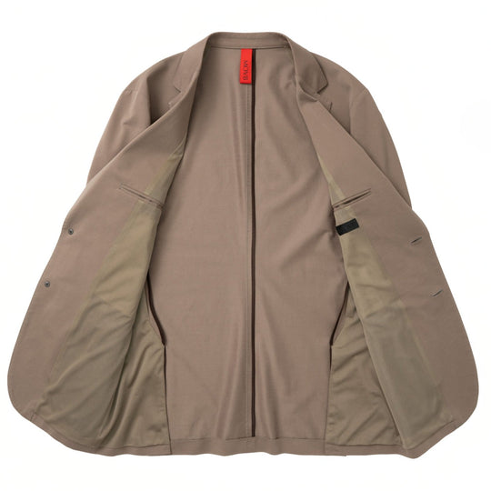 Air-Dense Cotton Jersey シングル2Bジャケット モカ